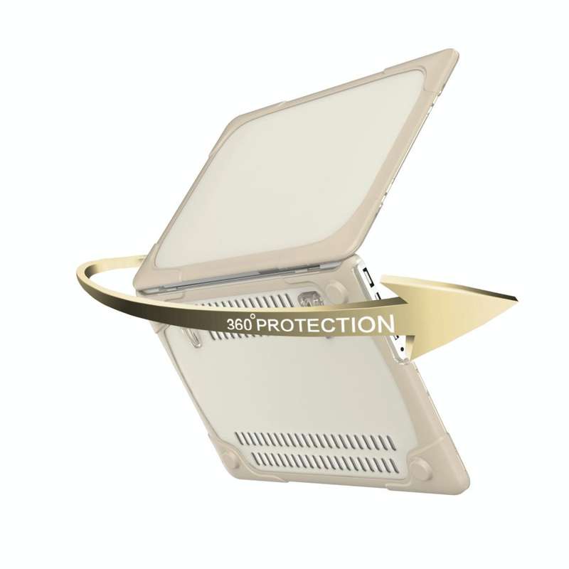 For MacBook Air 13.3 inch A1932 (2018) TPU + PC Two Color Laptop Protective Case(Khaki)