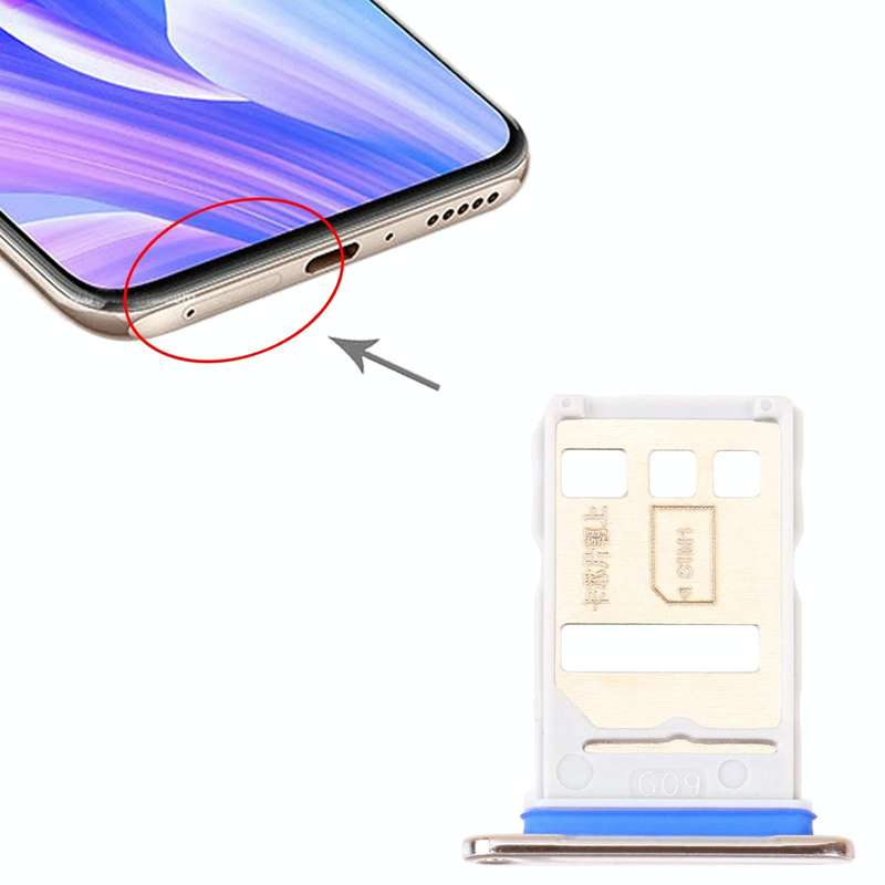 SIM Card Tray + NM Card Tray for Huawei Enjoy 20 Plus 5G (Silver)