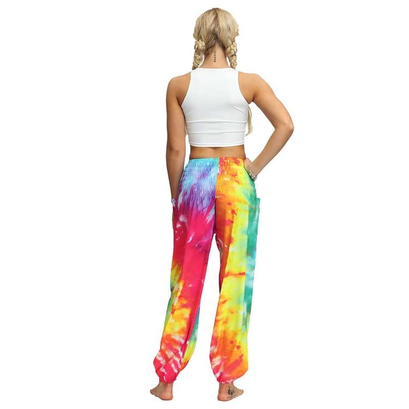 Tie-dye Gradient Beach Holiday Bloomers Suit (Color:Free Size Size:YCI055)