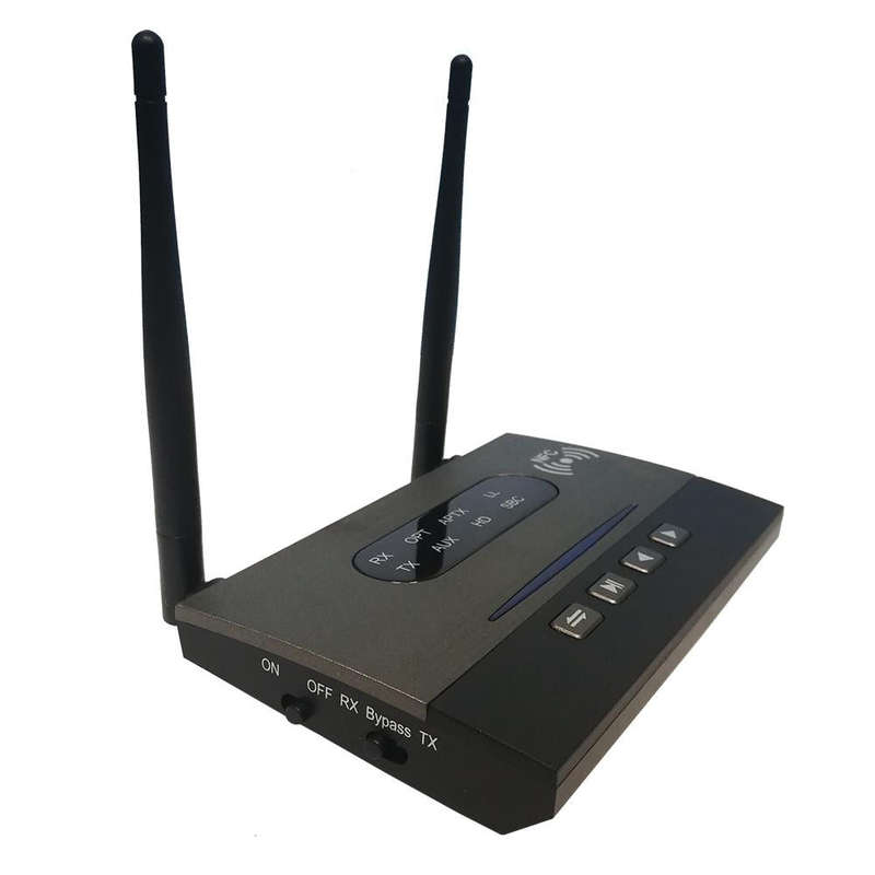 B22 Bluetooth 5.0 Transmitter Receiver APTx-HD LL Optical NFC Audio Adapter 3.5mm RCA AUX for TV ...