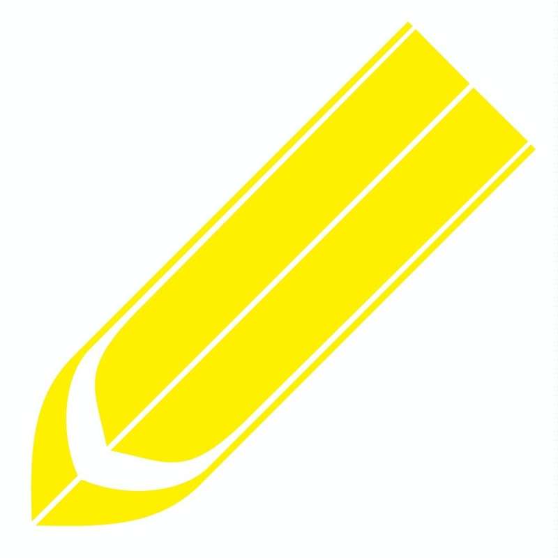 D-711 Stripe Pattern Car Modified Hood Decorative Sticker(Yellow)