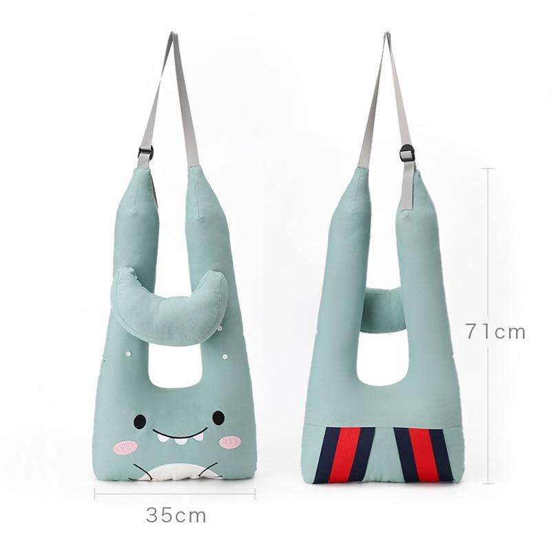 8146 Cartoon Adjustable Car Children Sleep Safety Belt U-shaped Neck Pillow(Yellow Cat)