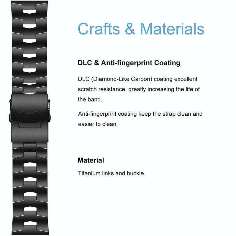 For Garmin Forerunner 935 22mm Titanium Alloy Quick Release Watch Band(Black)