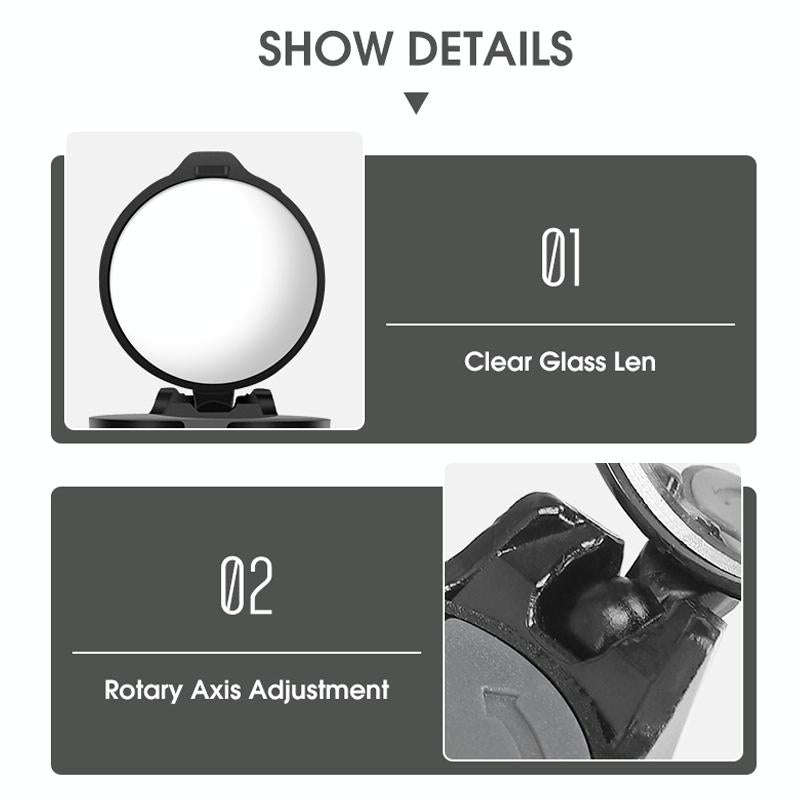 WEST BIKING Bicycle Handlebar Convex Rear View Mirror(Black)