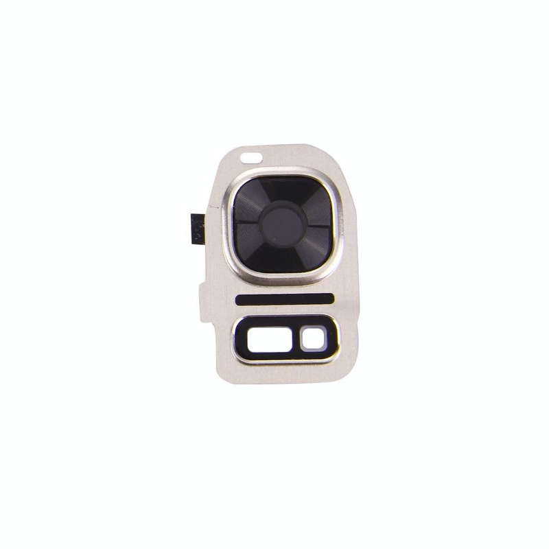 For Galaxy S7 / G930 10pcs Rear Camera Lens Cover + Flashlight Bracker (Gold)