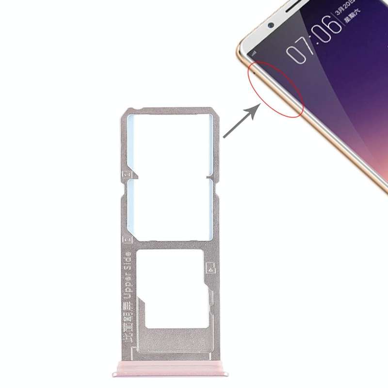 For Vivo Y79 2 x SIM Card Tray + Micro SD Card Tray (Rose Gold)