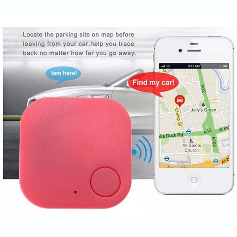 Portable Mini Square Anti Lost Device Smart Bluetooth Remote Anti Theft Keychain Alarm(Red)