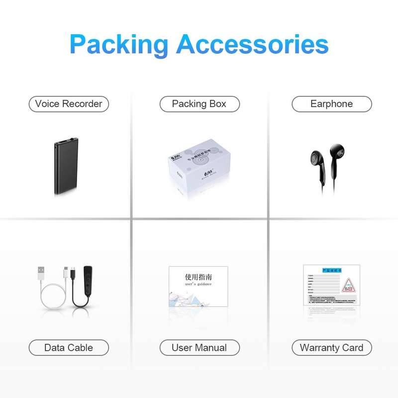 Q1 Intelligent HD Noise Reduction Voice Control Recorder, Capacity:32GB(Black)