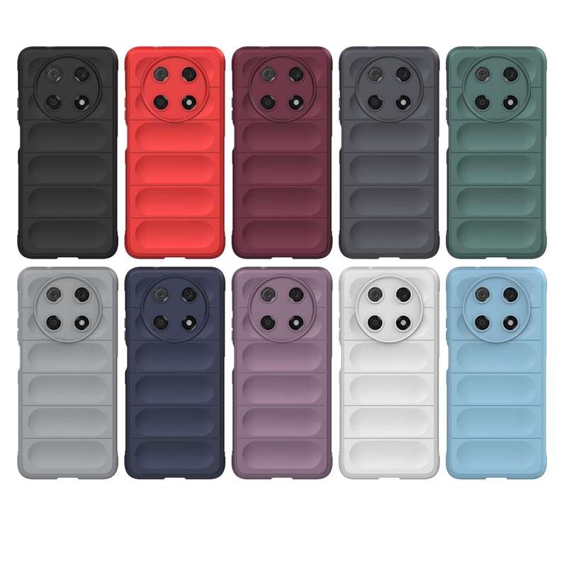 For Huawei Nova Y90/Enjoy 50 Pro Magic Shield TPU + Flannel Phone Case(Dark Green)
