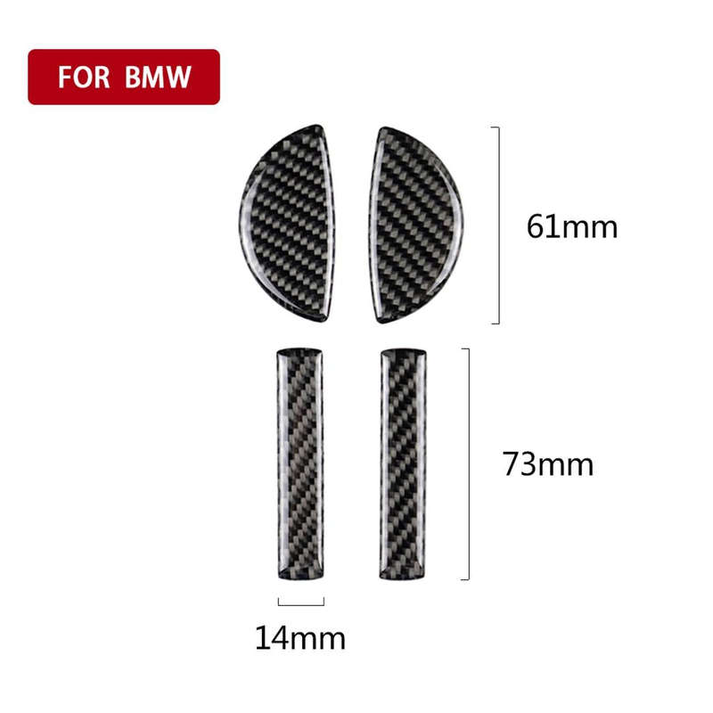 4 PCS Car F Chassis Door Handle Carbon Fiber Decorative Sticker for BMW Mini Cooper Clubman Count...
