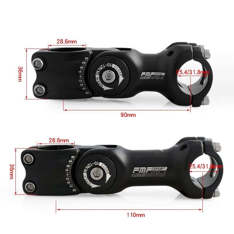 FMFXTR Mountain Bike Adjustable Angle Handlebar Riser, Specification: 25.4x90mm