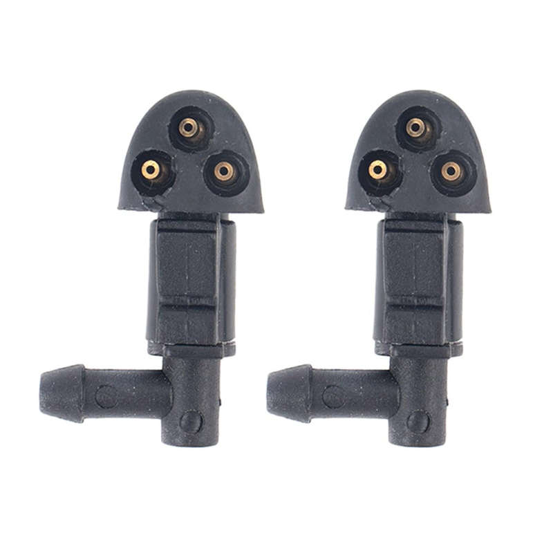 2 PCS Front Windshield Washer Wiper Jet Water Spray Nozzle + Hose Connector Set 94556605 for Chev...