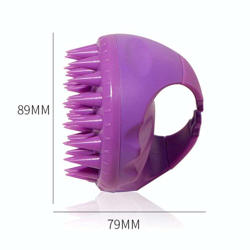 Round Hair Washing Brush Silicone Wet & Dry Multipurpose Massage Brush(Pink)