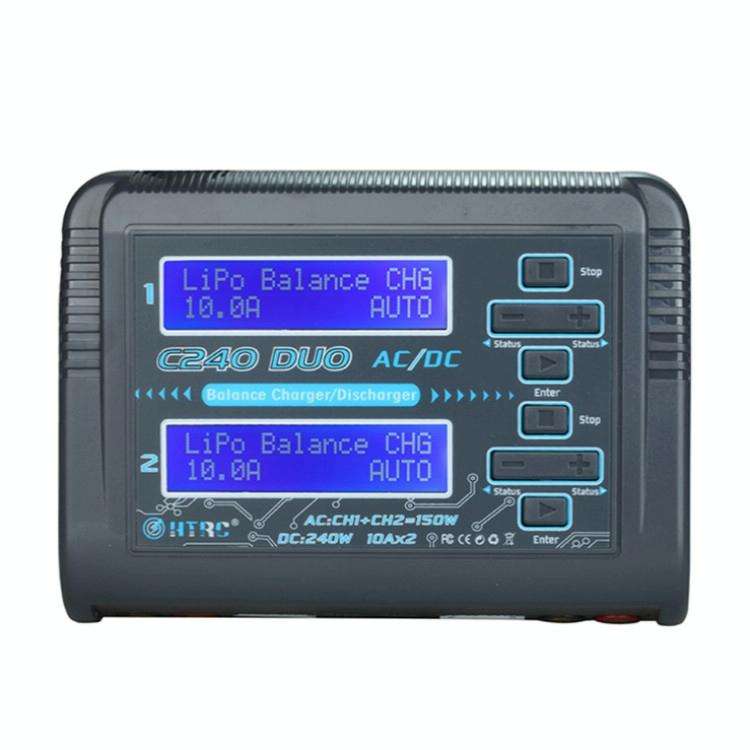 HTRC C240 Balanced Lithium Battery Charger Remote Control Airplane Toy Charger, Specification:US ...