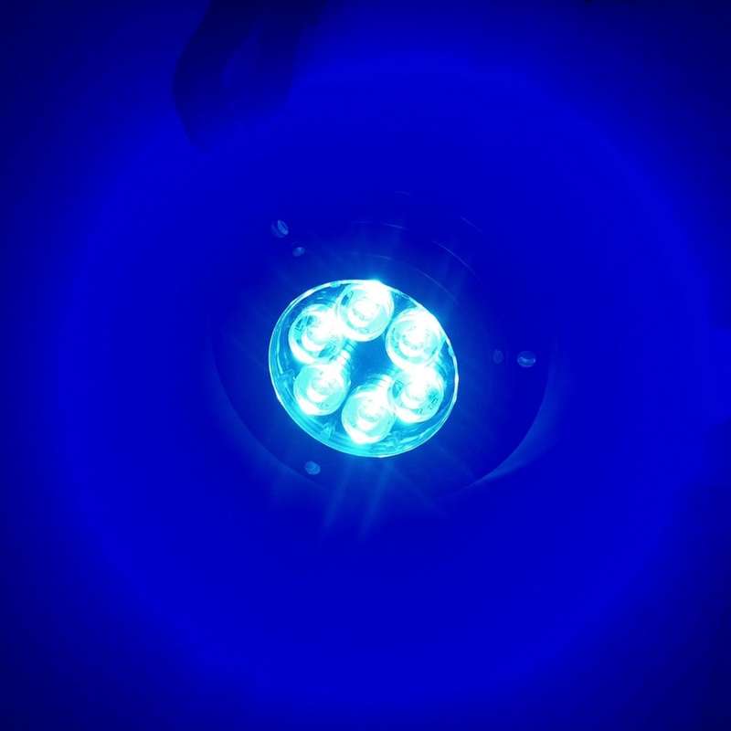 DC 10-30V 12W IP68 316 Stainless 6 LEDs Blue Light Underwater Light Boat High Power Bright for Ma...