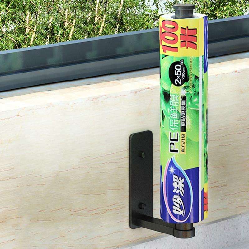 Kitchen Paper Towel Rack Lazy Rag Rack Wall Mount Bracket Roll Paper Holder
