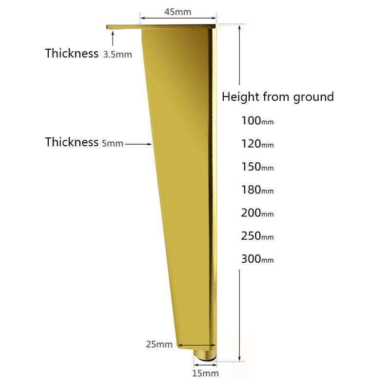 Adjustable All Aluminium Furniture Stand Legs, Height: 27cm(Silver)