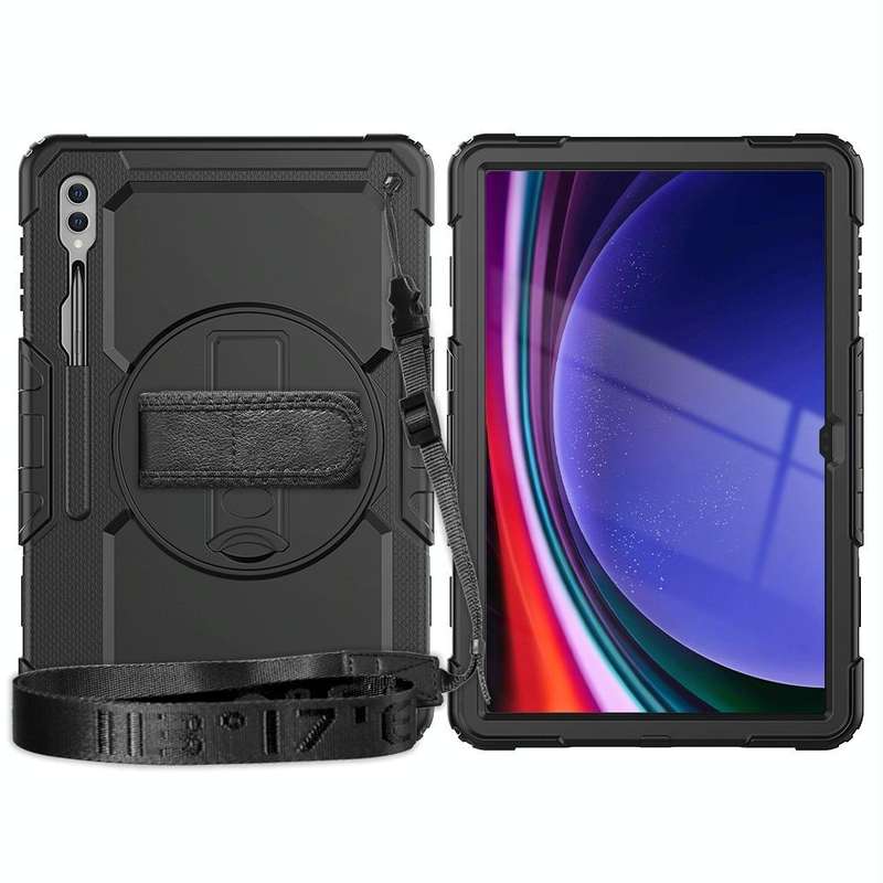 For Samsung Galaxy Tab S9 Ultra / S8 Ultra Silicone + PC Tablet Case(Black)
