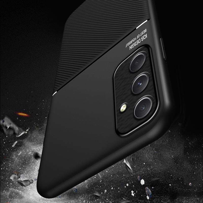 For Samsung Galaxy A55 Classic Tilt Strip Grain Magnetic Shockproof PC + TPU Phone Case(Green)