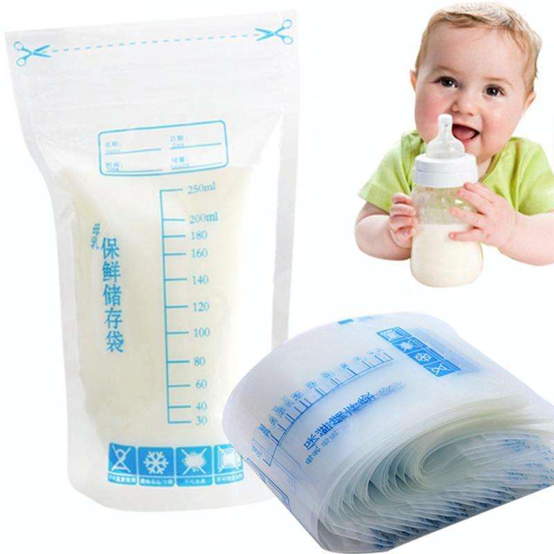 30 PCS 250ml Milk Storage Bag Fresh Breast Milk Storage Bag(Transparent)