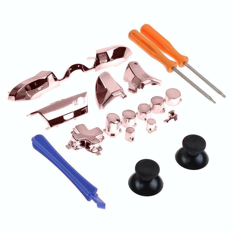 Full Set Game Controller Handle Small Fittings with Screwdriver for Xbox One ELITE(Pink)