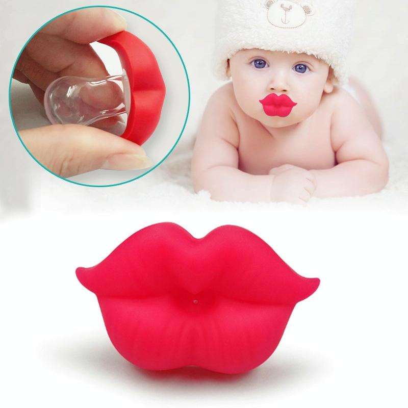 3 PCS Newborn Pacifier Red Lips Dummy Pacifiers Funny Silicone Baby Nipples Teether Soothers Paci...