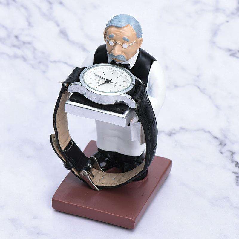 Watch Shelf Support Decorative Ornaments Watch Storage Box Display Stand, Item No.: Large Old Butler