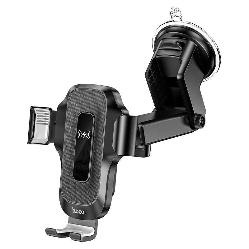 hoco HW3 Wise Automatic Induction Wireless Fast Charging Center Console Car Holder(Black)