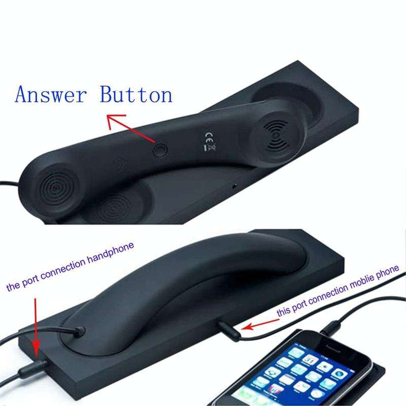 3.5mm Universal Office Mobile Phone Retro External Headset Mobile Phone Handset(White)