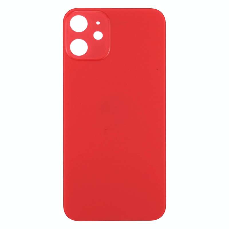 Easy Replacement Big Camera Hole Back Battery Cover for iPhone 12(Red)
