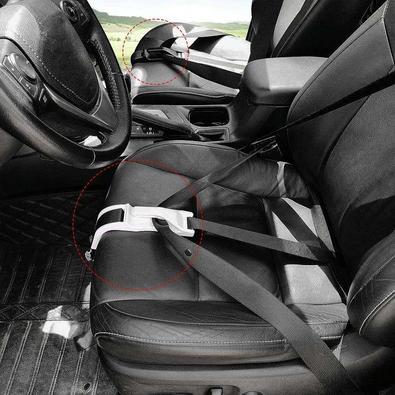 Pregnant Car Seat Belt Anti Stranglehold Belly Protection Fetal Regulator(Black)
