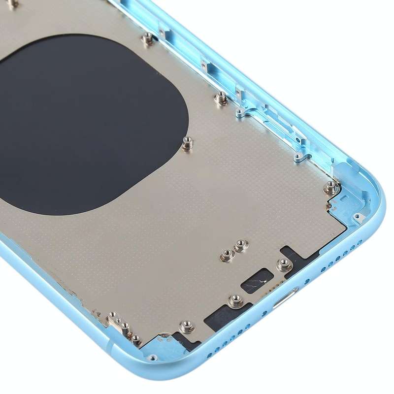 Back Housing Cover with Camera Lens & SIM Card Tray & Side Keys for iPhone XR(Blue)