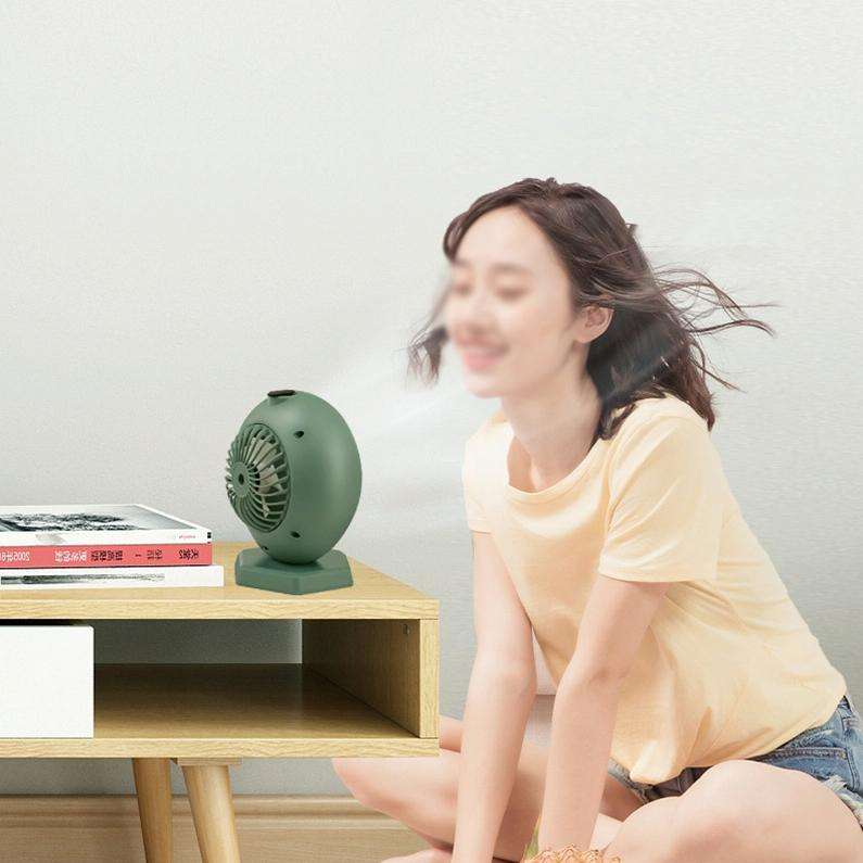 Home Office Portable Desktop Spray Fan Air Cooler, Spec: Plug-in Model(Green)