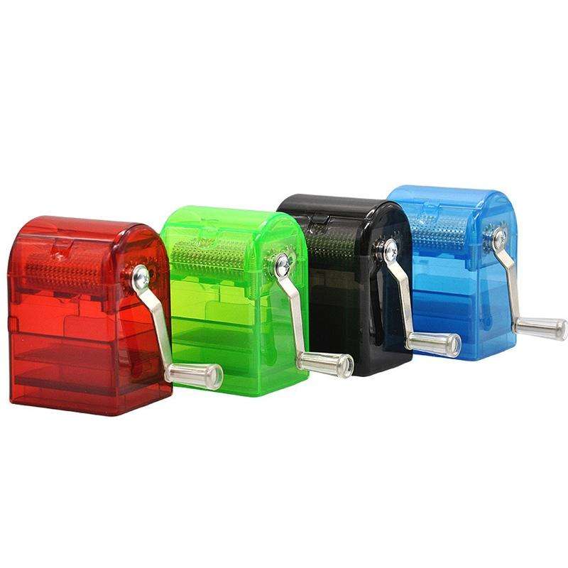 MYQ-053 Hand-cranked Cigarette Grinder Cigarette Puller Plastic Drawer Grinder(Black)