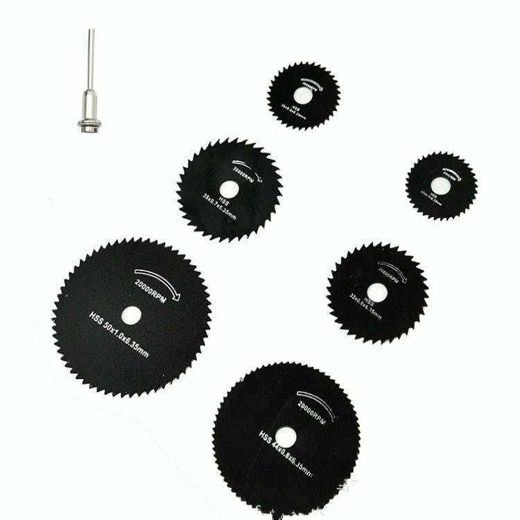 7 PCS/Set Electric Grinder Saw Blade High Speed Steel Saw Blade Woodworking Saw Blade High Speed ...