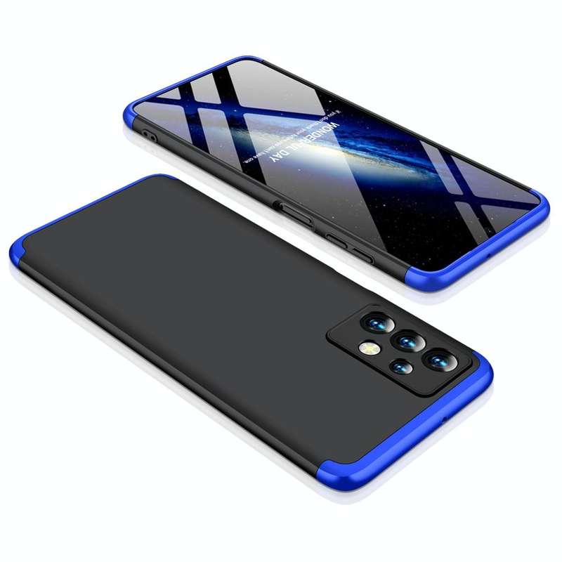 For Samsung Galaxy A23 GKK Three Stage Splicing Full Coverage PC Phone Case(Black Blue)