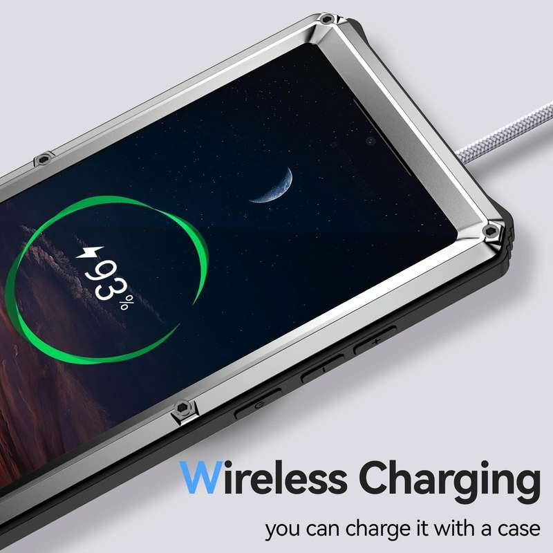 For Samsung Galaxy S24 Ultra 5G R-JUST Life Waterproof Dustproof Shockproof Holder Phone Case(Sil...