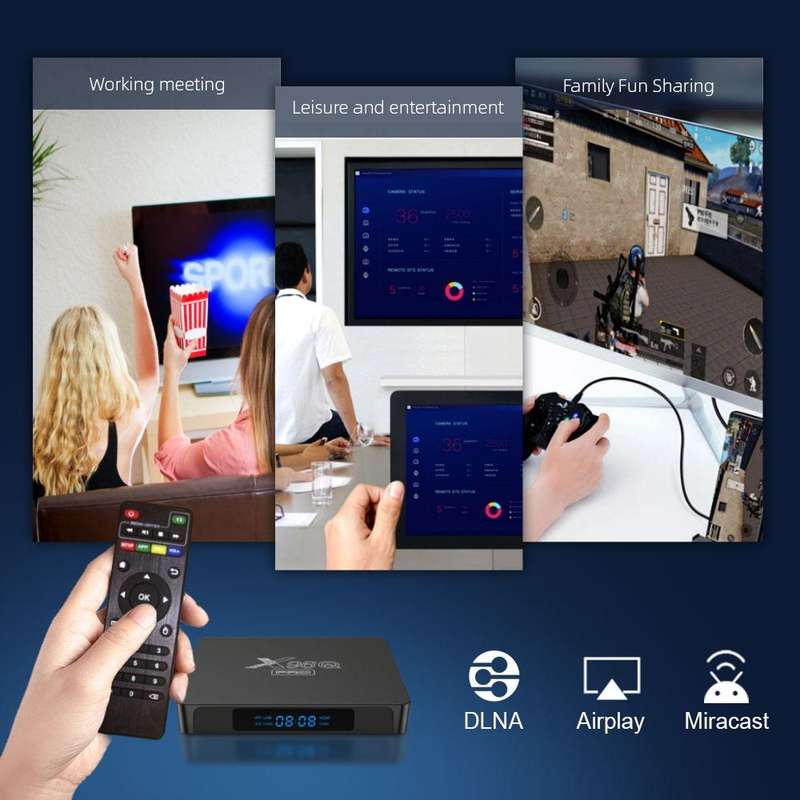 X96Q PRO 4K Smart TV BOX Android 10.0 Media Player, Allwinner H313 Quad Core ARM Cortex A53, RAM:...