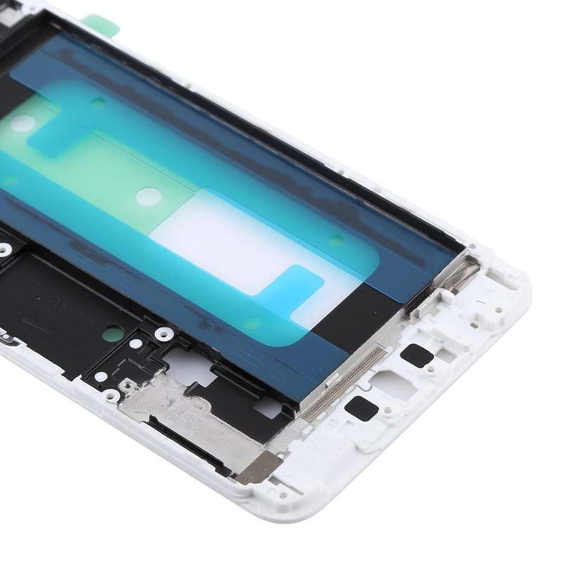 For Galaxy C7 Front Housing LCD Frame Bezel (White)