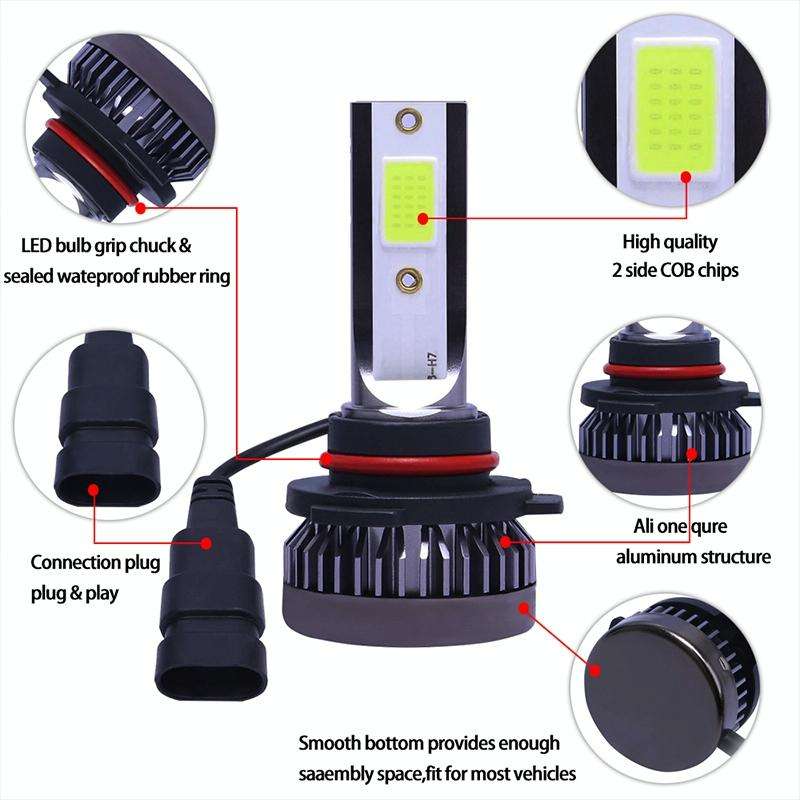 2 PCS H7 DC9-36V / 36W / 8000K / 6000LM IP68 Car / Motorcycle Mini COB LED Headlight Lamps / Fog ...
