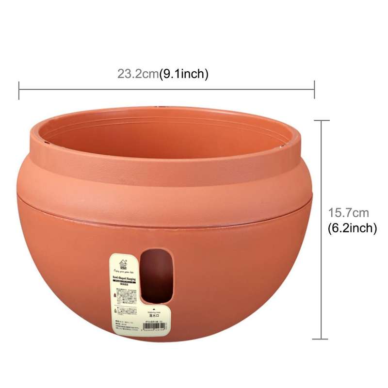 Hanging Plastic Flower Pots Hanging Pots Flower Pot With Hanging Chain,Medium Size:23.2*15.7cm ,R...