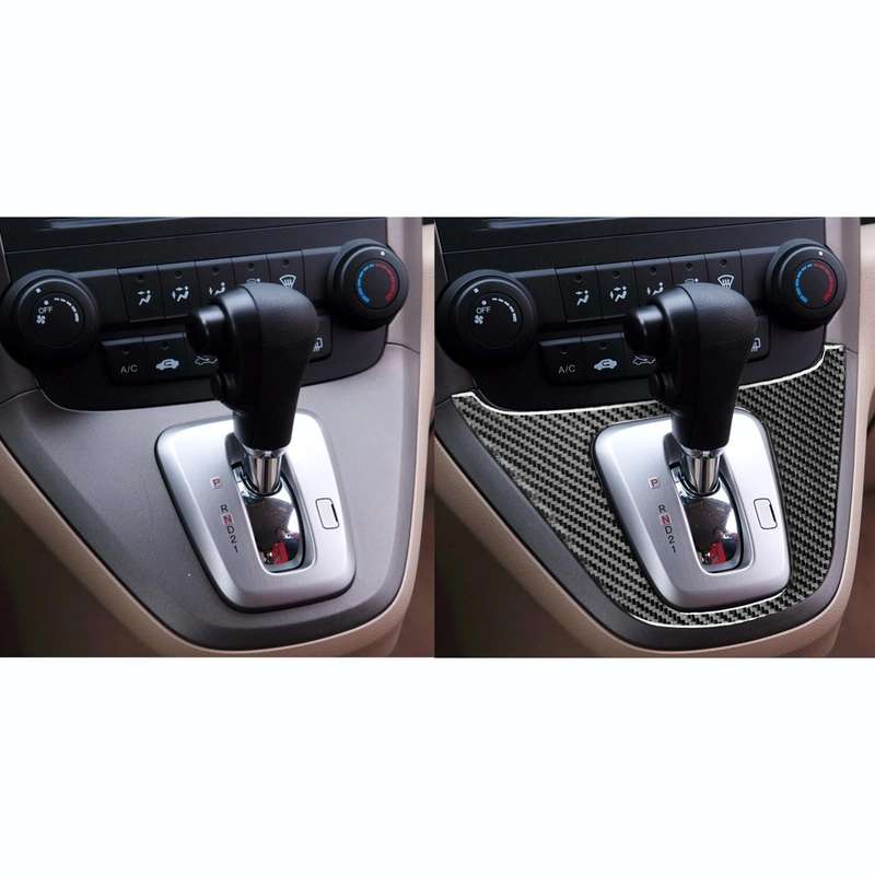 Carbon Fiber Car Gear Panel Frame Decorative Sticker for Honda CRV 2007-2011,Left and Right Drive...