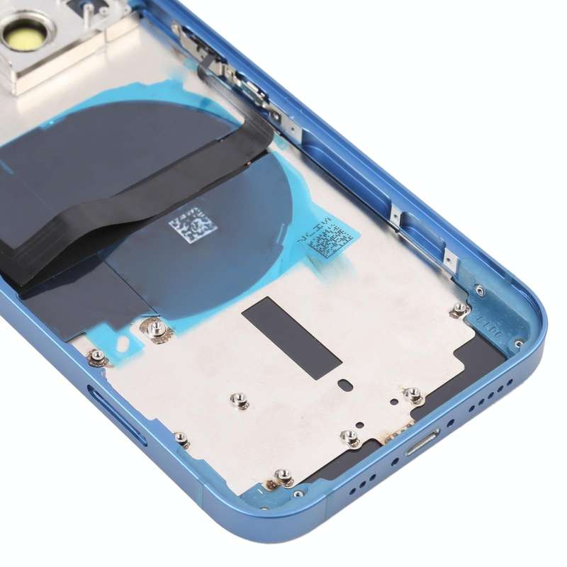 For iPhone 13 Battery Back Cover with Side Keys & Card Tray & Power + Volume Flex Cable & Wireles...