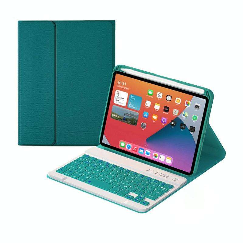 HK006 Square Keys Detachable Bluetooth Keyboard Leather Tablet Case with Holder for iPad mini 6(D...