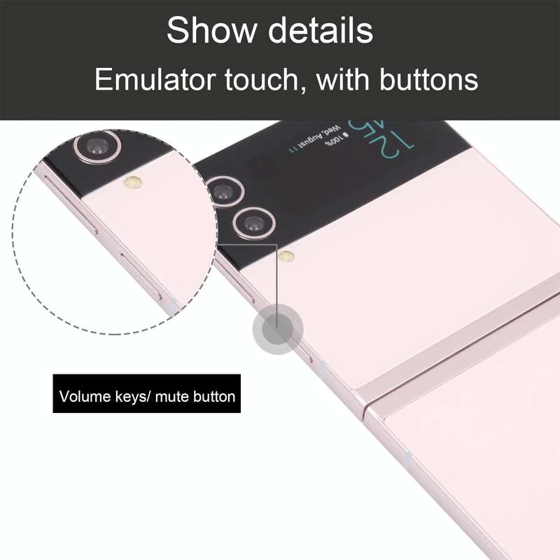 For Samsung Galaxy Z Flip4 Black Screen Non-Working Fake Dummy Display Model (Rose Gold)