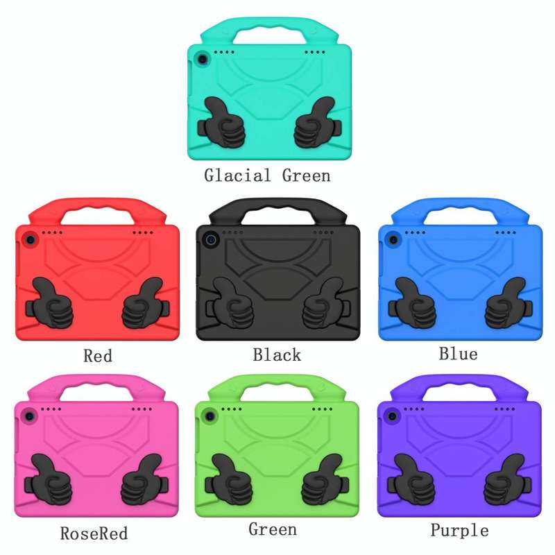 For Amazon Kindle Fire HD8 2020 Thumb Bracket EVA Shockproof Tablet Case(Purple)