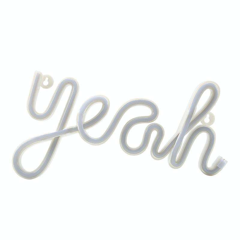 LED Yeah Neon Lights Bedroom Decoration Night Light(Pink Light)