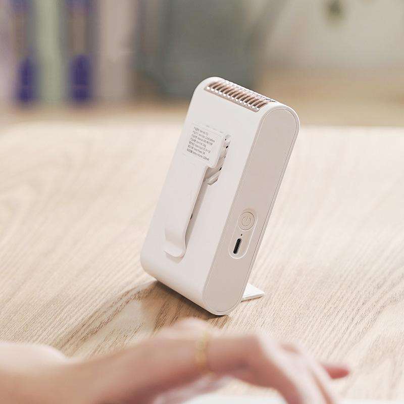 F13 Hanging Neck Fan Outdoor Portable USB Leafless Camera Mini Handheld Fan(White)