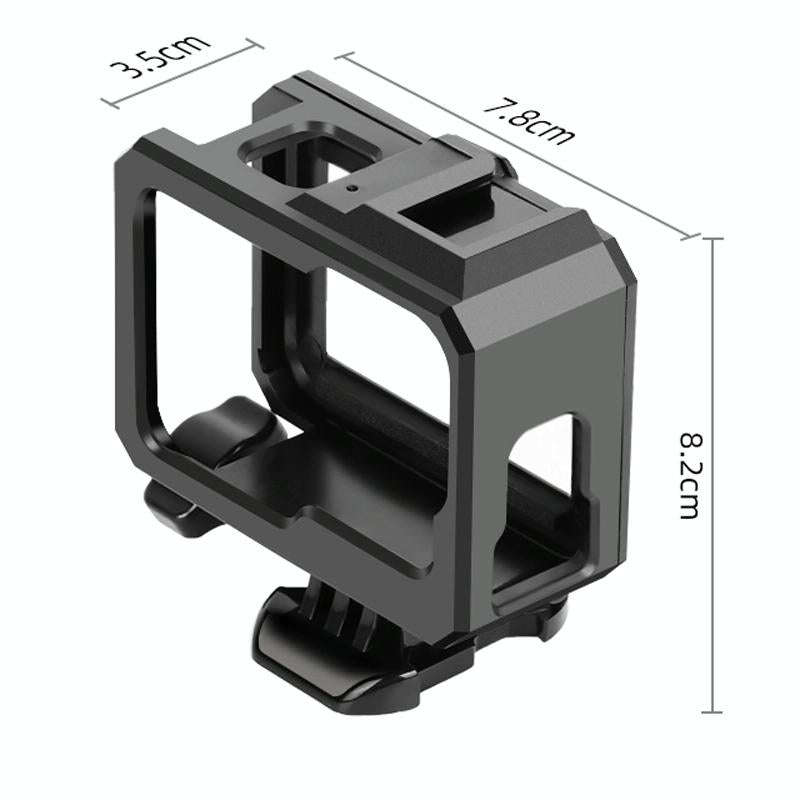 For GoPro HERO10 Black / HERO9 Black ABS Plastic Border Frame Mount Protective Case with Buckle B...