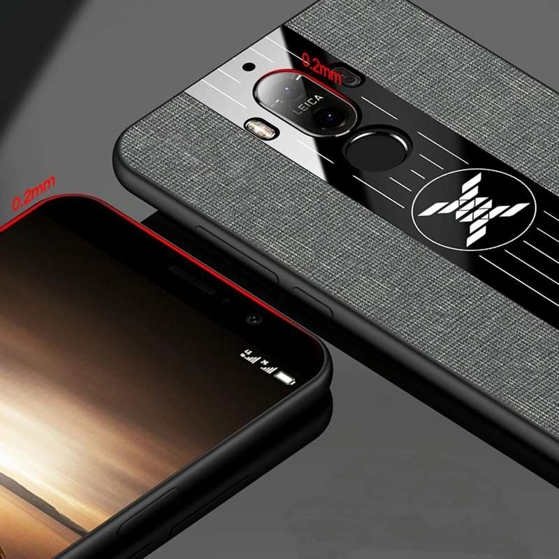 For Huawei Mate 9 XINLI Stitching Cloth Textue Shockproof TPU Protective Case(Black)